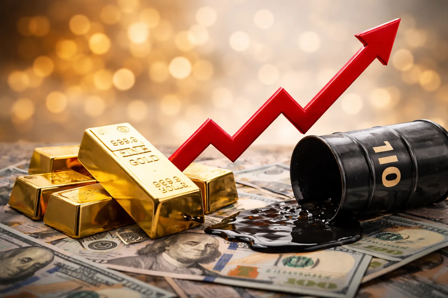 الذهب والنفط يصعدان بشكل حاد بعد تقارير حول قرب الهجوم العسكري على إيران